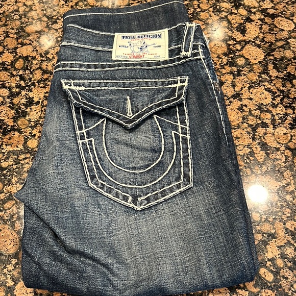True religion big stick mens jeans hemmed 36x30 - Picture 1 of 4